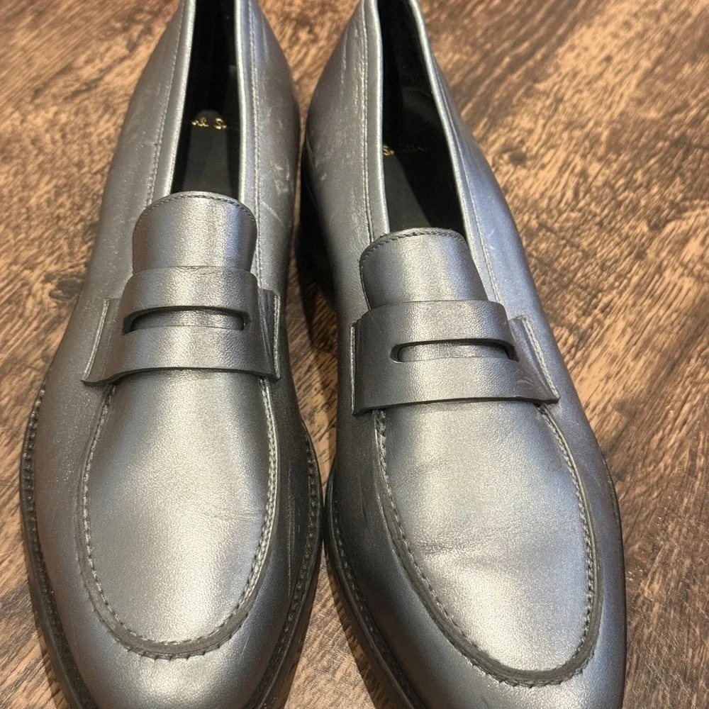 Paul‎ Smith Silver Slip-On Loafers